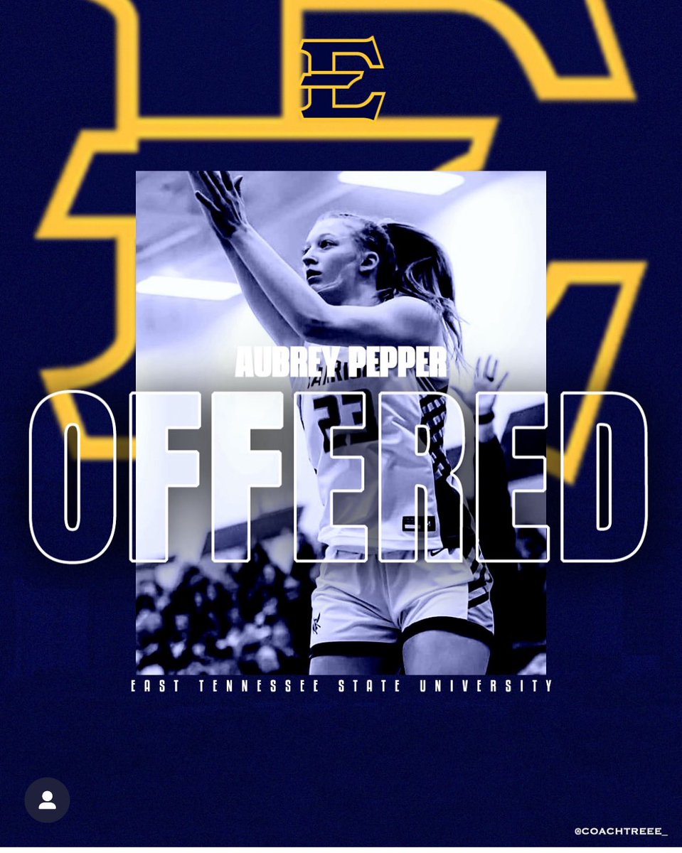 aubreypepper27's tweet photo. After wonderful conversations, a beautiful campus visit, and day at elite camp, I’ve received a D1 offer from East Tennessee State University. Thank you @ETSU_WBB @ETSUCoachJoe @coachgracia! I’m so thankful and blessed. Praising God everyday for the opportunities He gives me! 🙌 https://t.co/dVCAWSRZ6B