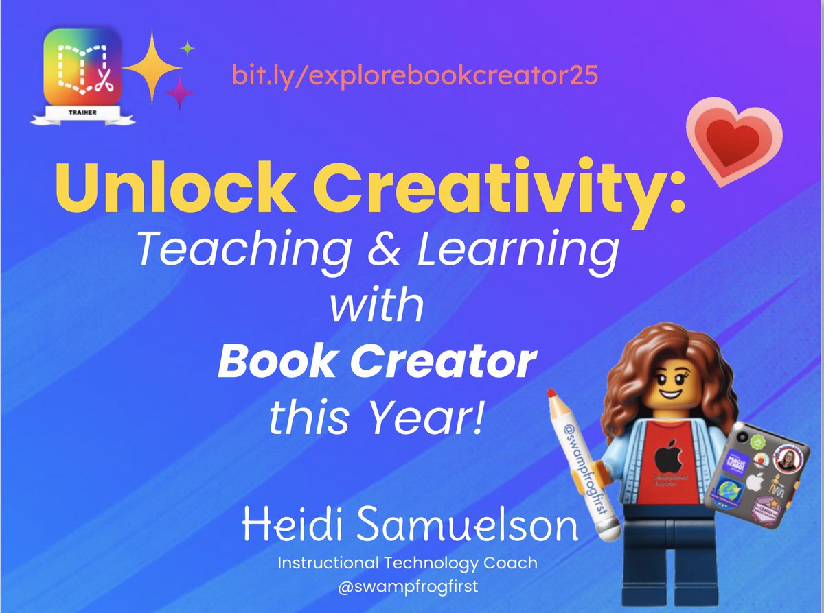 swampfrogfirst's tweet image. Looking forward to exploring two of my favorite #edtech tools with teachers tomorrow.

Will you be joining in the fun?

You can snag a copy of the presentations for @Seesaw and @BookCreatorApp in the photos.

#edtechcoach