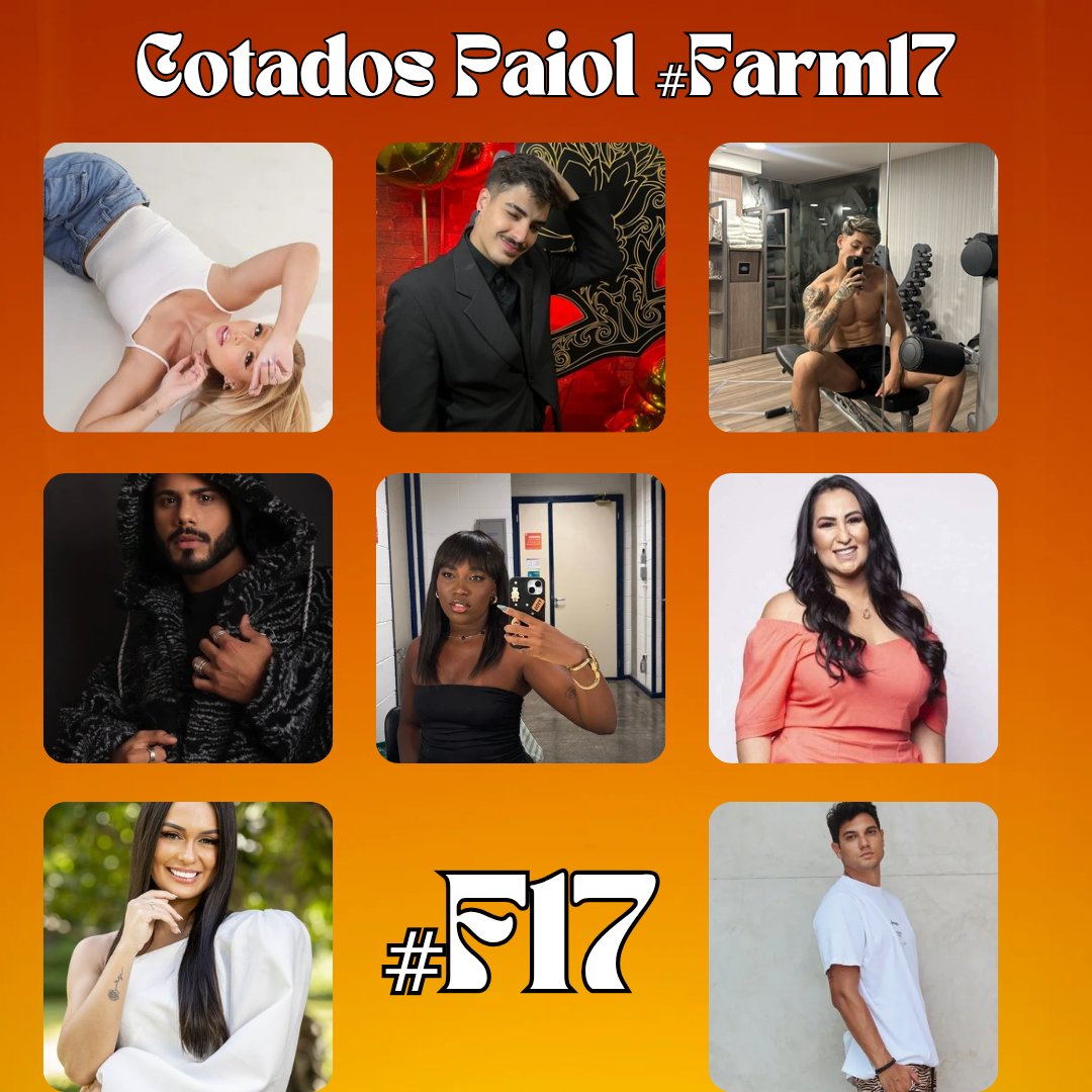HablaRealityBr's tweet photo. #PaiolFarm17:: Confira 8 cotados para integrar o Elenco do Paiol Da #Farm17 Lembrando que Tem nomes Daqui que Estão confirmados!! https://t.co/THLB7NobN4