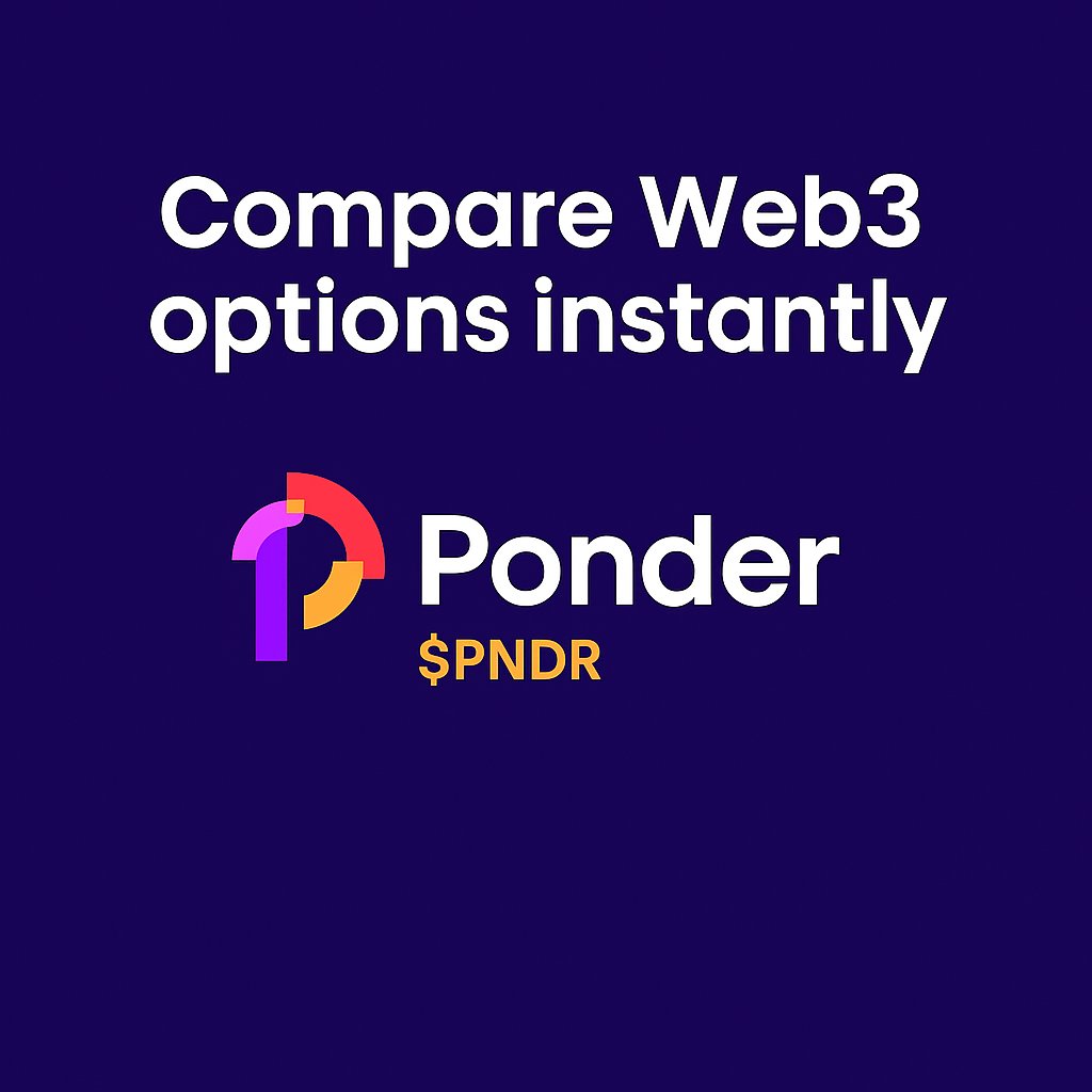Precious Sam (@precioussam30) on Twitter photo Why guess—when you can compare instantly?
<a href="/Ponder_One/">Ponder.One</a> puts real-time Web3 data at your fingertips to guide smarter trades, swaps, and bridges.
Skip the noise. Trust $PNDR.
#PonderOne #Interoperability #DontWonderPonder Why guess—when you can compare instantly?
<a href="/Ponder_One/">Ponder.One</a> puts real-time Web3 data at your fingertips to guide smarter trades, swaps, and bridges.
Skip the noise. Trust $PNDR.
#PonderOne #Interoperability #DontWonderPonder
