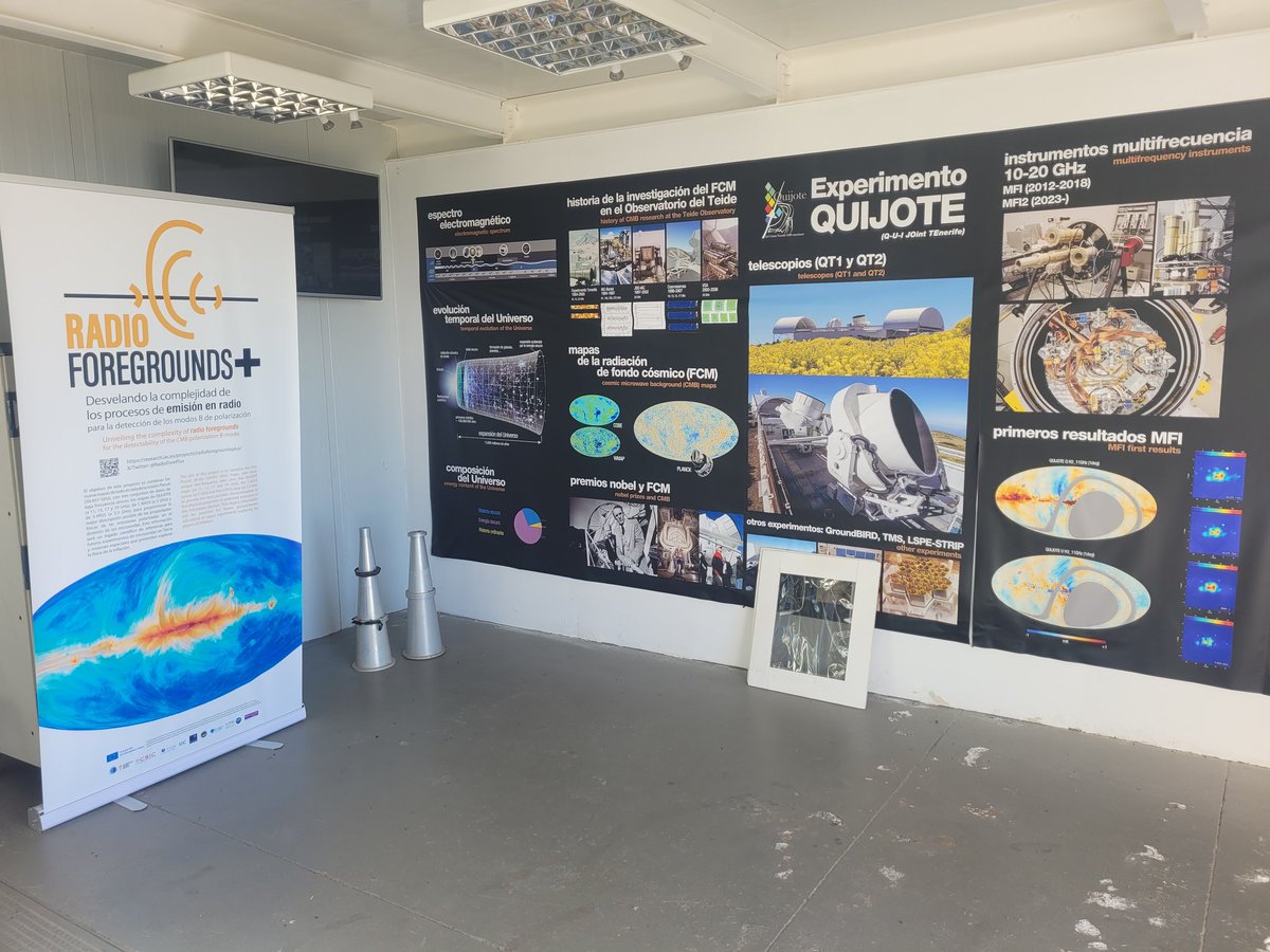 RadioForePlus's tweet photo. Again at the Open Doors Days at Teide Observatory! Fantastic day and many visitors at @QuijoteCMB  #RadioForegroundsPlus https://t.co/hWJK5wW215