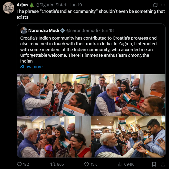 - This Sperm White Albanian Made his account Private after Being Thrashed by Indian for Racist Comment on Indians.  

- Albanian in Europe = Banglad3shi in India