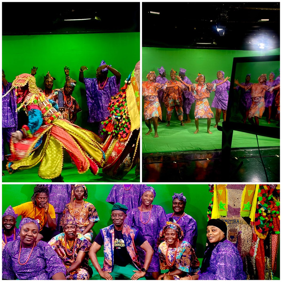 tkelani's tweet image. RIPPLES FROM LAST WEEK PART 1
RENI’S DOCUMETARY - A LAST DANCE
Not over yet… we wrapped Reni’s documentary with a burst of rhythm, colour, and culture!
We closed the shoot at Digitrack Studios, Lagos, with a dazzling dance drama staged by the ever-electric Segun Adefila’s Crown…