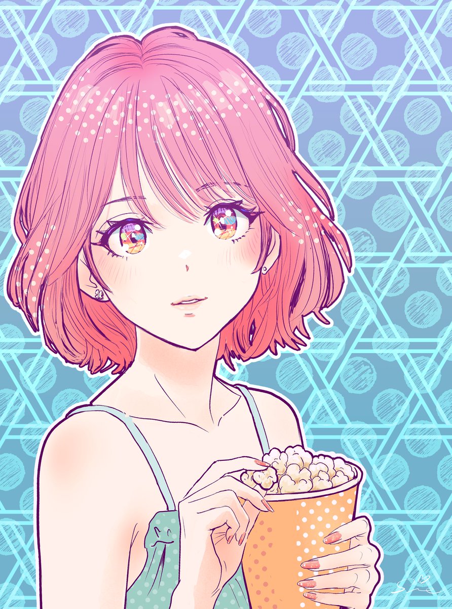 a2c0209's tweet photo. ポップコーン食べる？🍿✨

 #イラスト  #illustration  #マンガ  #イラスト好きな人と繋がりたい  #一次創作 https://t.co/qW8GBT5ZyP