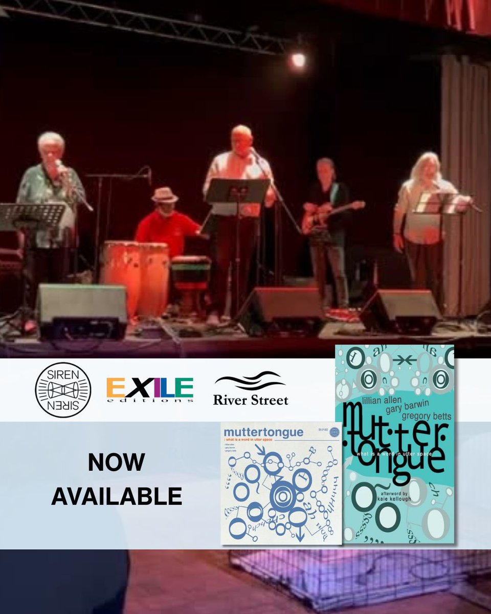 River Street Writing (@riverstwriting) on Twitter photo Sonic poetry!
Experience it now through a vinyl and physical book of Muttertongue by Lillian Allen, Gary Barwin, and Gregory Betts.
📖 DM us to review the book: instagram.com/river_street_w…
🎧 Download your vinyl copy: sirenrecordings.com/shop
<a href="/garybarwin/">(((Moribund Facekvetch))) (he/him)</a> Sonic poetry!
Experience it now through a vinyl and physical book of Muttertongue by Lillian Allen, Gary Barwin, and Gregory Betts.
📖 DM us to review the book: instagram.com/river_street_w…
🎧 Download your vinyl copy: sirenrecordings.com/shop
<a href="/garybarwin/">(((Moribund Facekvetch))) (he/him)</a>