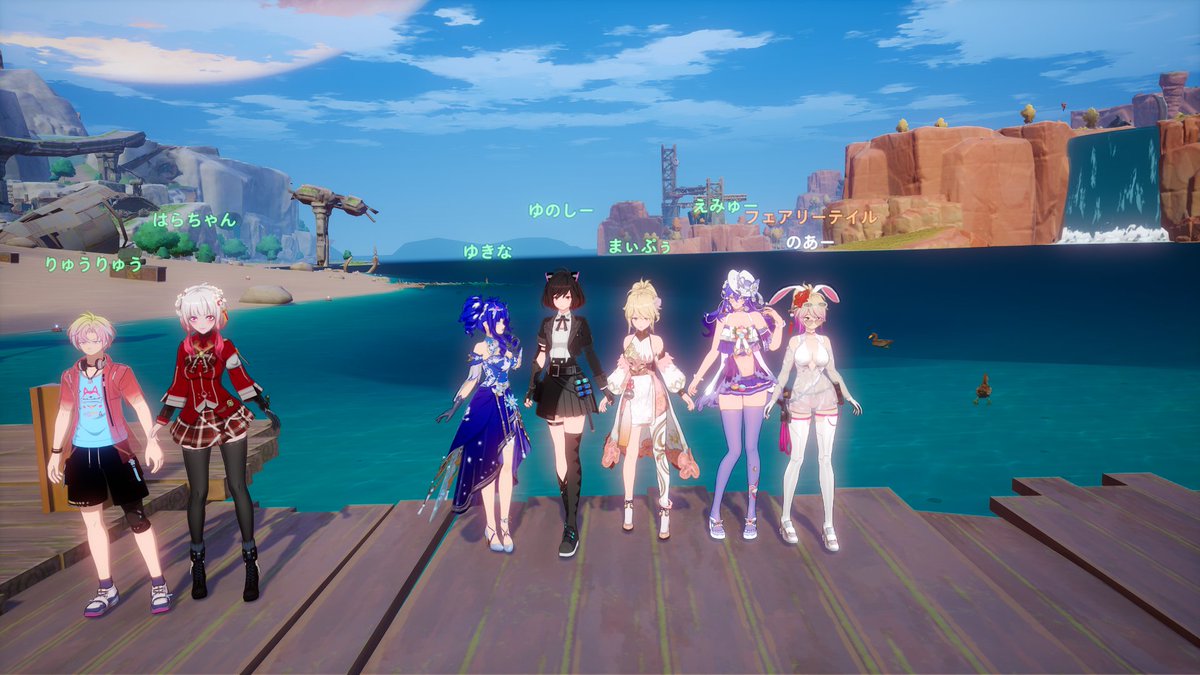 今日は…チームパンツで色々～(・×・)♡
このメンバー…危険すぎる♪
○(｀ФωФ)o-∈))Д´)ﾌﾟｽｯ
＃幻塔　＃チームゆきな