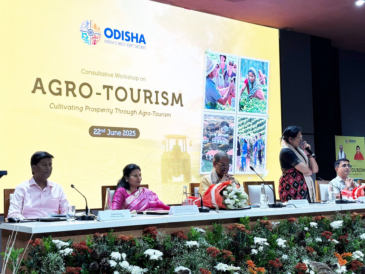 TourismDptt's tweet photo. #Odisha takes a step forward in empowering rural communities!
An Agro-Tourism Workshop was jointly conducted by the Department of Tourism and Department of Agriculture to pave the path for sustainable livelihoods through immersive rural experiences.

#AgroTourism #RuralTourism https://t.co/2Vez2Wyr4U