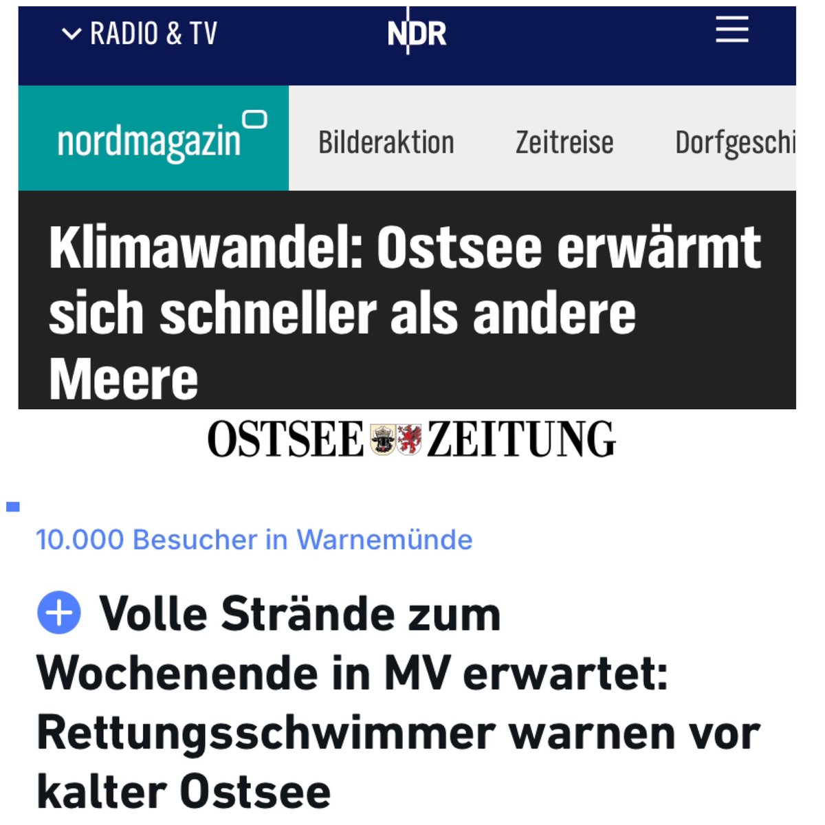 Schon ziemlich blöd, wenn das Märchen mit dem Klimawandel auf die Realität trifft.