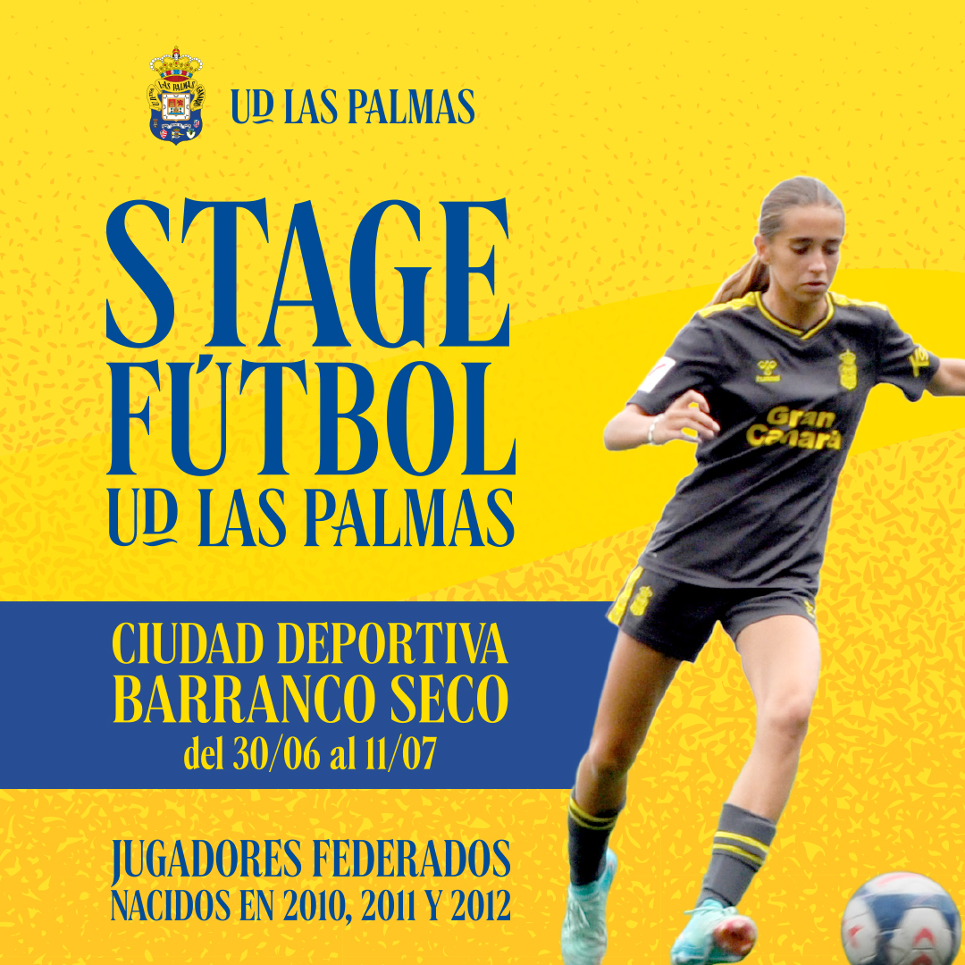 Este verano, ¡ven al Stage de Fútbol UD Las Palmas! 

Inscríbete ya para vivir un acercamiento al fútbol profesional, con un grupo reducido y entrenadores especialistas ⚽️

➕ udlaspalmas.es/inscripciones-… 

#Escuela #LaUniónHaceLasPalmas #SeremosMásUnión