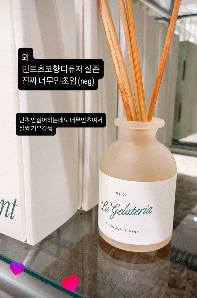 민트초코향 디퓨저 후기
이건 디퓨저추천 타래에 안들어갈 예정