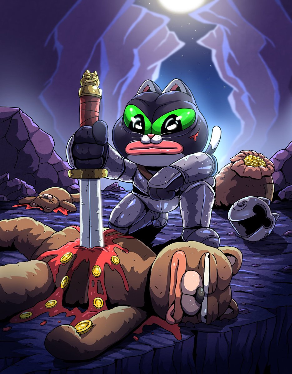 The jeets leave the #CatCode… but Sir #PEPECAT rides on, slaying gold-filled beasts without fear. 🐻⚔️💰

The #PEPECATseason isn’t a bedtime story.
It’s the beginning of the greatest bull crusade in Memecoin history, and the first chapter hasn’t even started. 🚀📜

Bears may