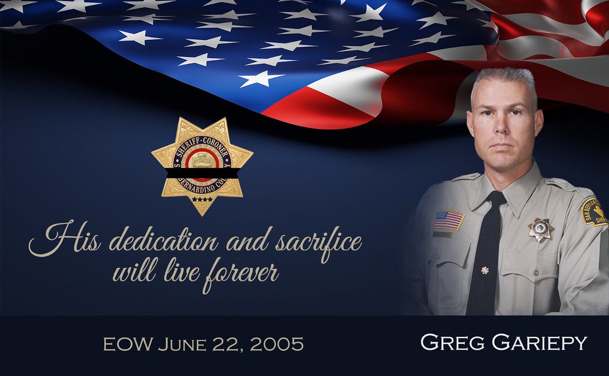 20th Anniversary of Deputy Greg Gariepy’s Line of Duty Death
Deputy Gregory Alan Gariepy was killed in the line of duty on June 22, 2005. Greg was responding to assist another deputy when he was involved in a single-vehicle traffic collision, and he later succumbed to his