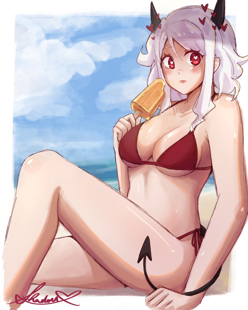 Modeus summer solstice 🏖️✨ #Helltaker