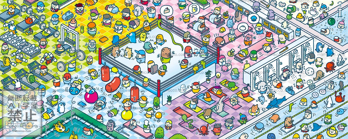 sudou0815's tweet image. 【お仕事】
まちがいさがし館｜ワークス様
さがし絵で作成したイラストです＾＾
#まちがいさがし館
#すどうまさゆき #まめっこ
#mamecco