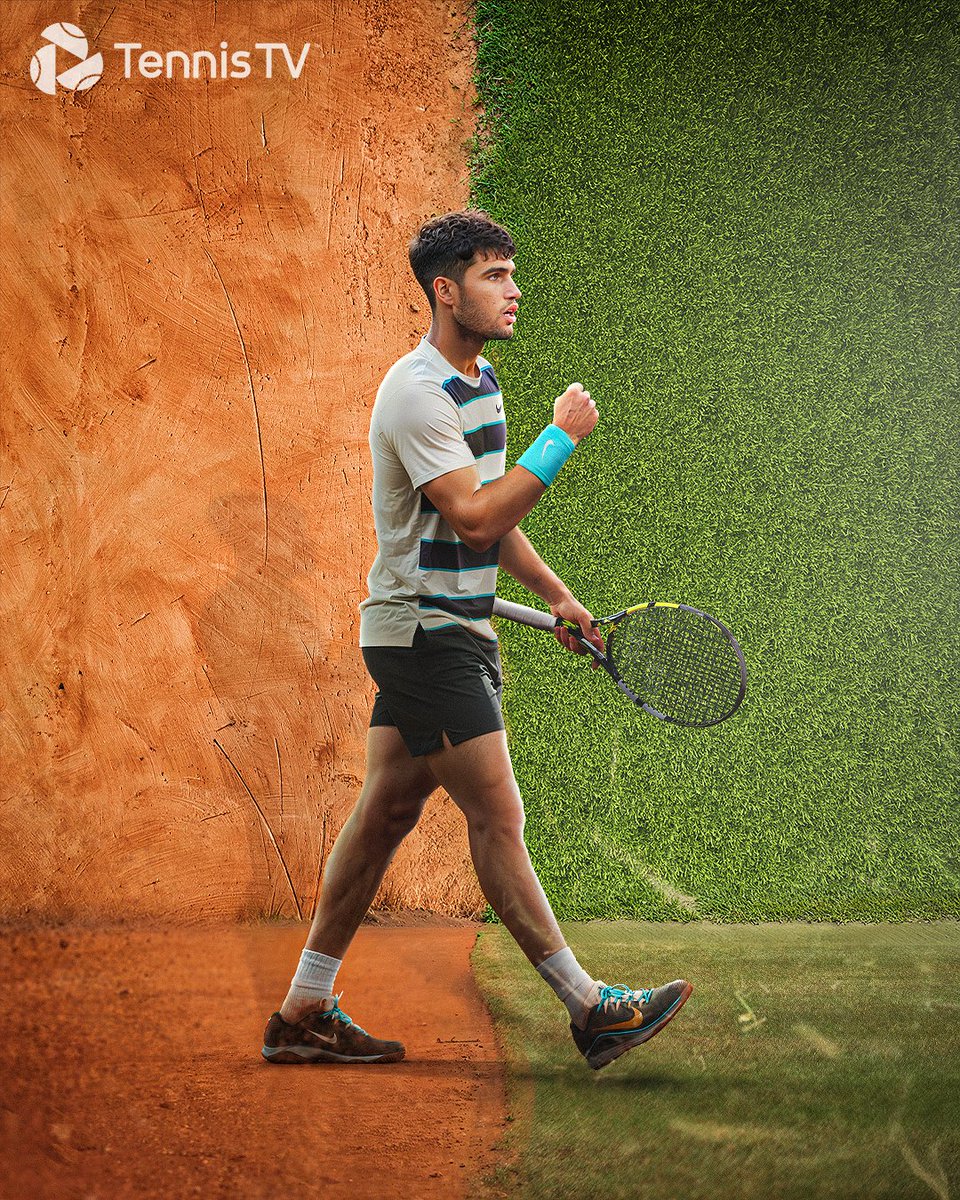 Clay to grass. 
Roland Garros to Queen’s. 

No problem for <a href="/carlosalcaraz/">Carlos Alcaraz</a> 🤷‍♂️