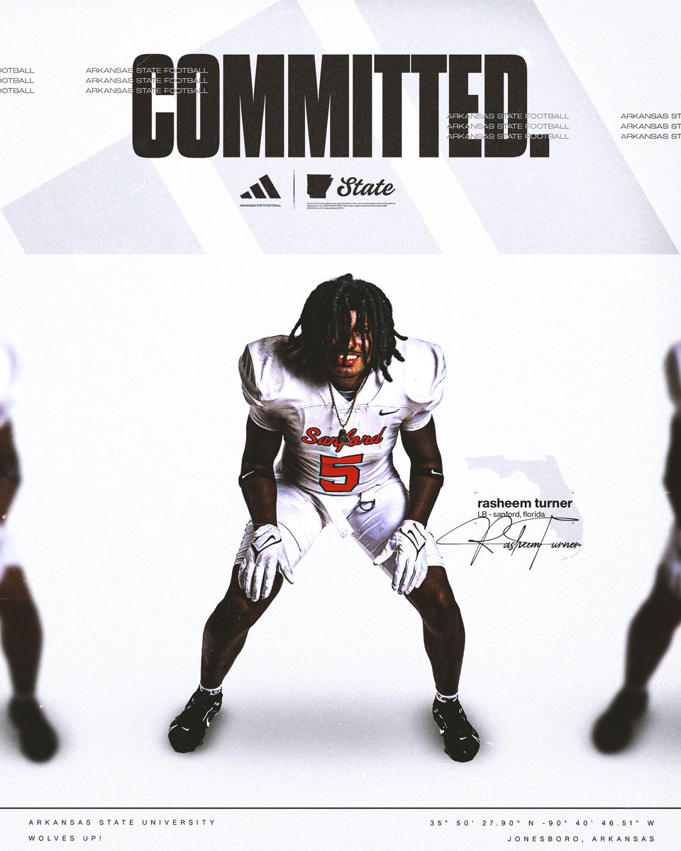 1000% COMMITTED!!!🔒❤️🖤
   #WolvesUp🐺🤘🏾
<a href="/Coach_GMcCarley/">Griff McCarley</a> <a href="/coachjmcdaniel/">Jordan McDaniel</a> <a href="/CoachButchJones/">Butch Jones</a> <a href="/ArkSt_Recruits/">ArkSt Recruits</a> <a href="/JohnGarcia_Jr/">John Garcia, Jr.</a> <a href="/Andy_Villamarzo/">Andy Villamarzo</a> <a href="/Andrew_Ivins/">Andrew Ivins</a> <a href="/MohrRecruiting/">Brian Mohr</a> <a href="/EliteScoutingFL/">ELite Scouting FL</a> <a href="/BokeyFootball/">Bokey Football</a> <a href="/CoachHoun/">Karl Calhoun Jr.</a> <a href="/kingturn20/">rasheem turner</a> <a href="/GreatCeaser27/">Christopher Mayer</a> <a href="/DavidCarneyJr/">David Carney Jr</a> <a href="/Coach_Monte100/">🏁Mont🏁</a>