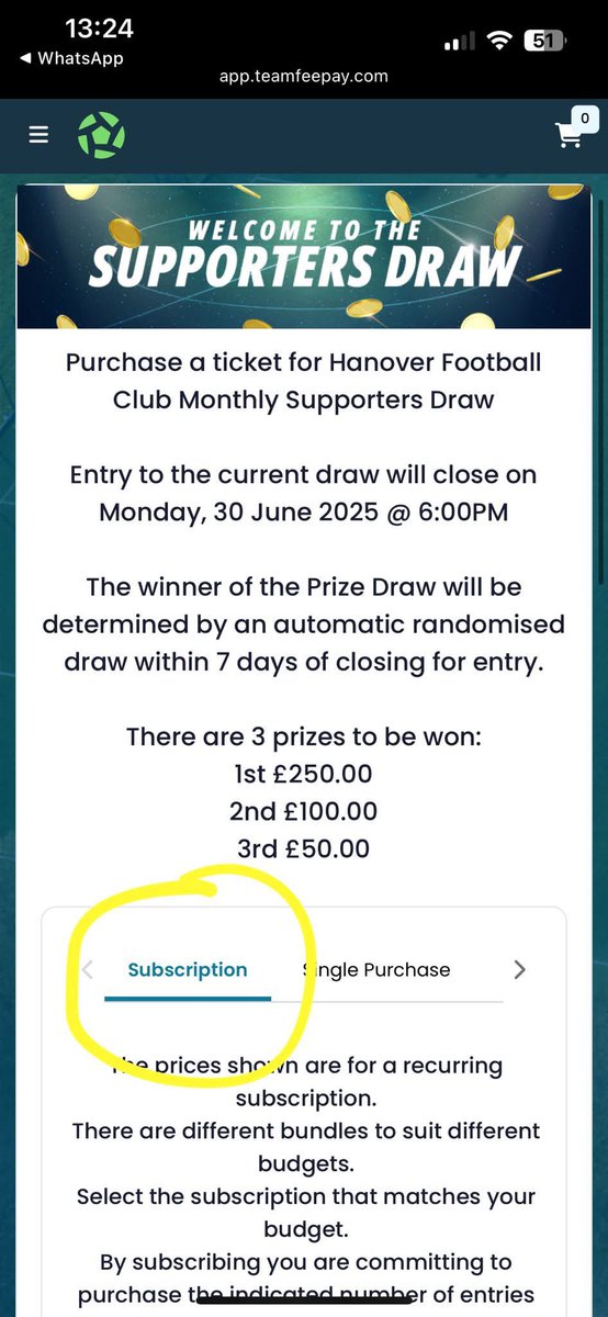 💰💰New &amp; Improved Lotto Format💰💰

As a club, have recently made the decision to switch from Klubfunder, to Team Fee Pay.

This will mean a new &amp; improved lotto system for all players, coaches &amp; supporters. Benefits of the new lotto system are:

- Guaranteed cash winners every