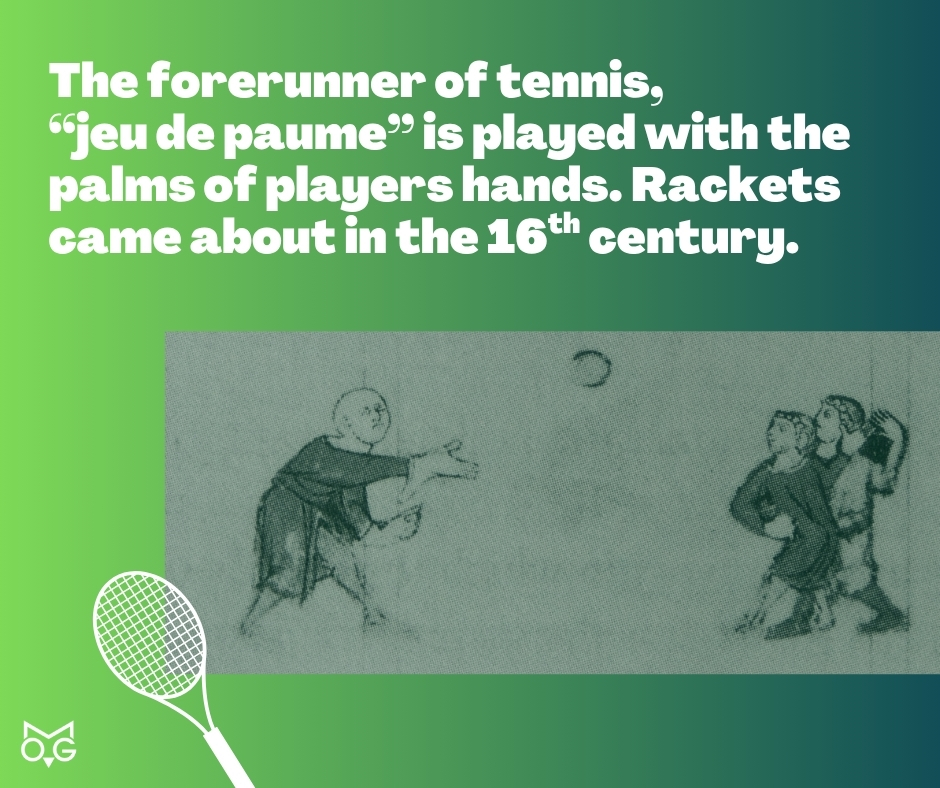 The forerunner of tennis, “jeu de paume” is played with the palms of players hands. Rackets came about in the 16th century.
#trivia #TIL #Tennis #SportsHistory