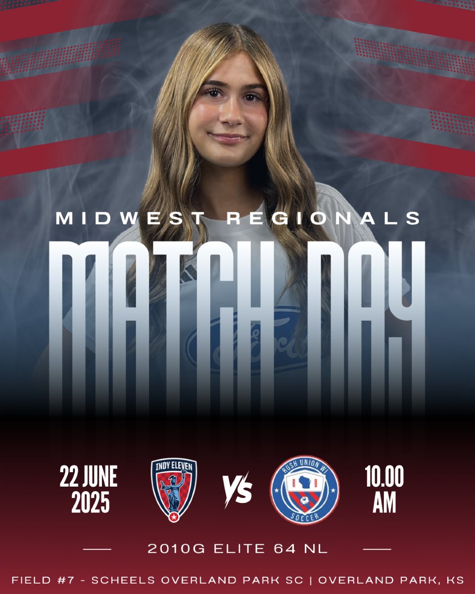 Indy Eleven Academy (@indyelevenacad) on Twitter photo Good luck to 2010G Elite 64 NL as they face off against Rush Union (WI) this morning in their final match of group play at <a href="/USYouthSoccer/">US Youth Soccer</a> #MidwestRegionals2025 here in Overland Park, KS.
#ElevenForever #EveryMomentCounts #PathwayToCollege Good luck to 2010G Elite 64 NL as they face off against Rush Union (WI) this morning in their final match of group play at <a href="/USYouthSoccer/">US Youth Soccer</a> #MidwestRegionals2025 here in Overland Park, KS.
#ElevenForever #EveryMomentCounts #PathwayToCollege