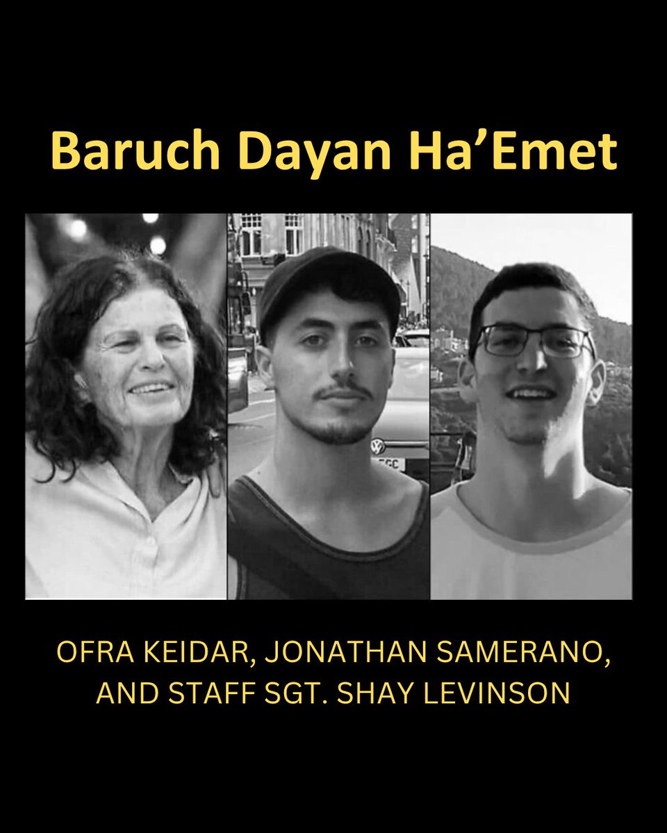The Orthodox Union joins with klal Yisrael in mourning the loss of murdered hostages Ofra Keidar, Jonathan Samerano,
and Staff Sgt. Shay Levinson. May their neshamot have an aliyah.

Please join us in continuing to pray for the safe release of the remaining hostages.