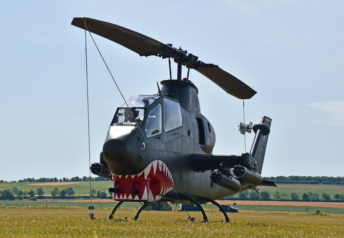 Burntime0101's tweet image. Heliczech's AH-1S Cobra at Duxford yesterday. First time I have seen one of these flying.