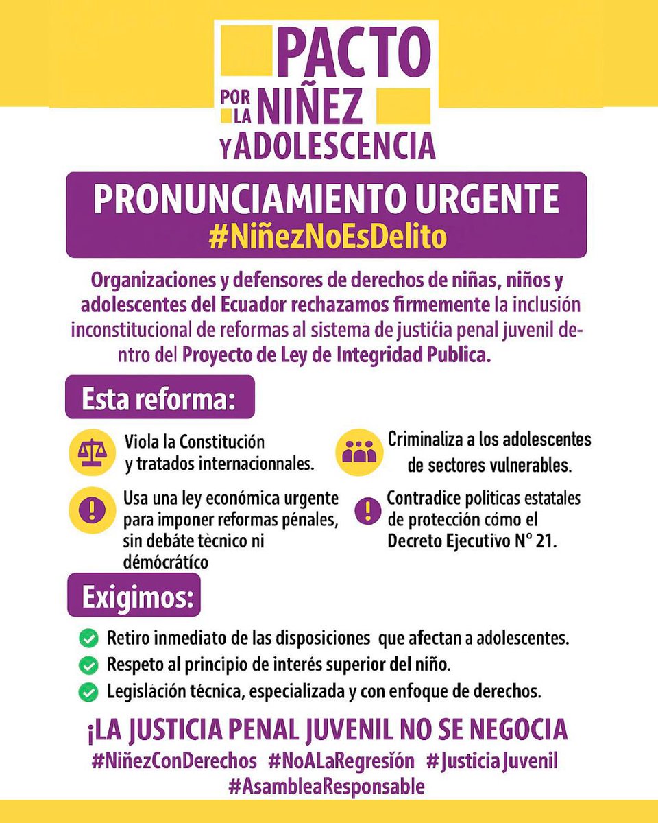 Pacto por la Niñez y Adolescencia Ecuador tweet media