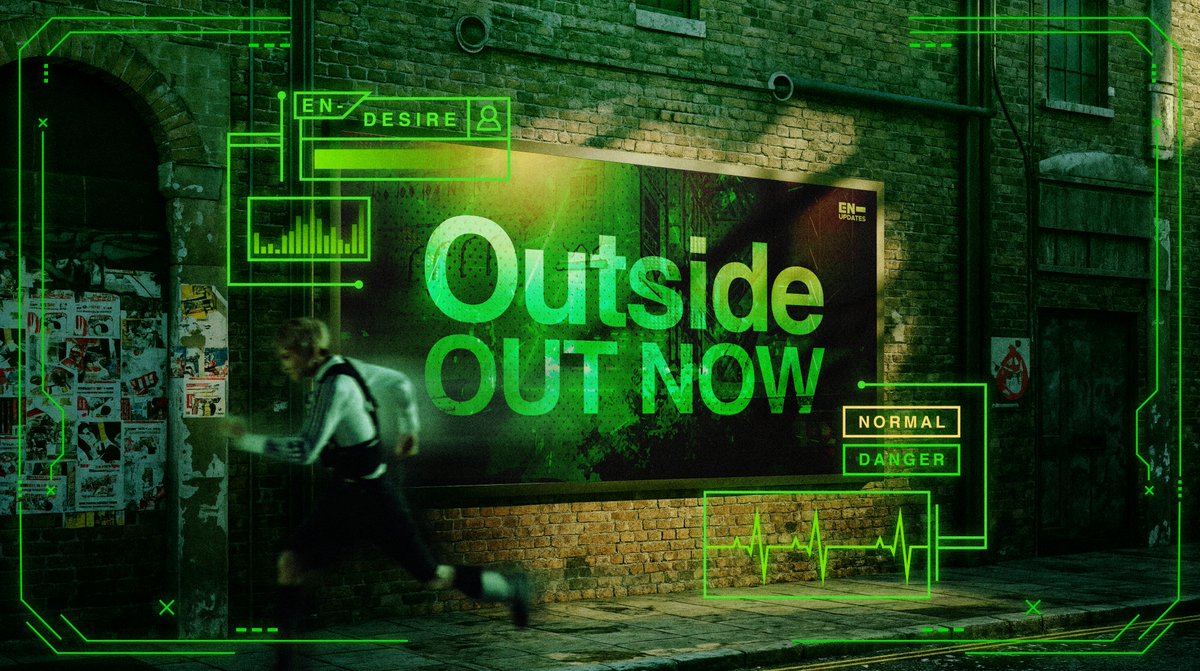 ENHYPEN is about to pull us into a dream world, where we will ride under the blood moon—no masks, no rules. 🌙

As ‘Outside’ MV drops in 30 minutes, let the adrenaline run through our veins and desire lead the way. 🩸

🔒 1,000 Replies &amp; RTs

OUTSIDE OUT NOW
#Outside_OutNow