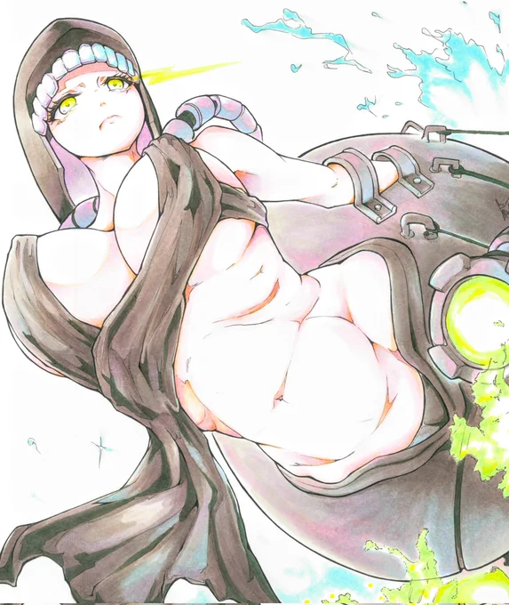 オリジナル要素入ってますが、 輸送ワ級でございます! 色紙(原画)は夏コミに持参予定 #艦これ #イラスト