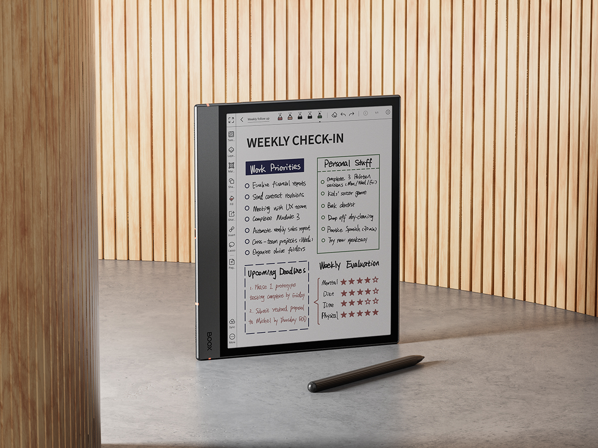 OnyxBoox's tweet image. A new week? Have you completed all your goals from last week? With the BOOX Note Air4 C, you can enjoy the paperlike handwriting feel while harnessing the power of digital planning:

#Review: Check off tasks
#Reflect: Adjust goals
#Refocus: Plan ahead

Stay productive and