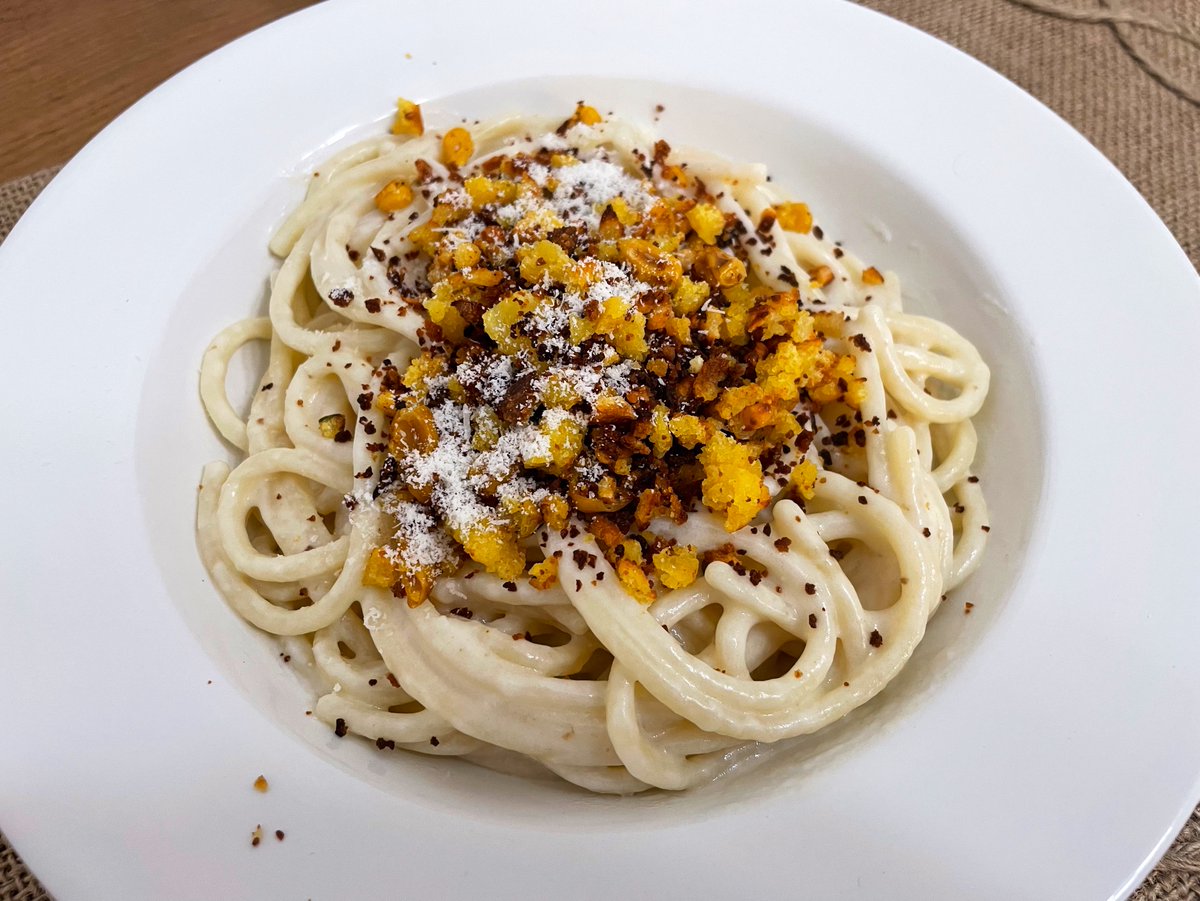 pasta Alfredo with homemade toasted cornbread
#cryptosoupgroup
