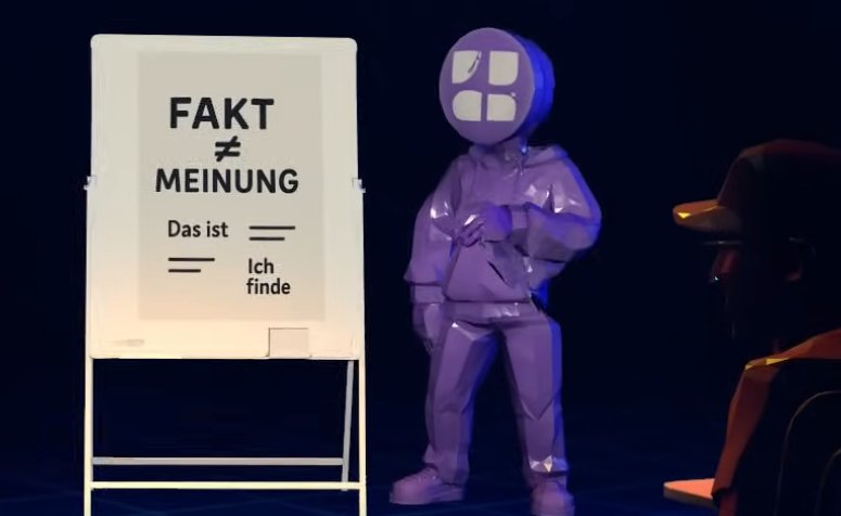 Schon respektlos nen Interview mit Simpli zu führen und dann deren Animation Style zu klauen mit billiger KI

(Das soll das Funk logo sein auf dem Lila Männchen.)