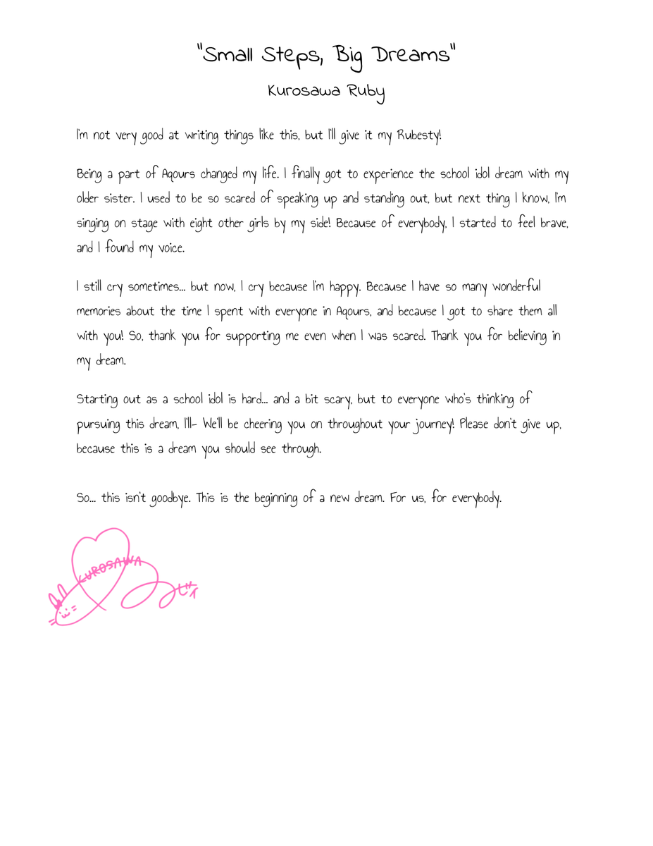 MsPIGII's tweet photo. Ruby saw everyone else start to post letters, so Ruby decided to write one too!

Uhm... eheh... thank you, everybody... https://t.co/5RCxMLXTGX