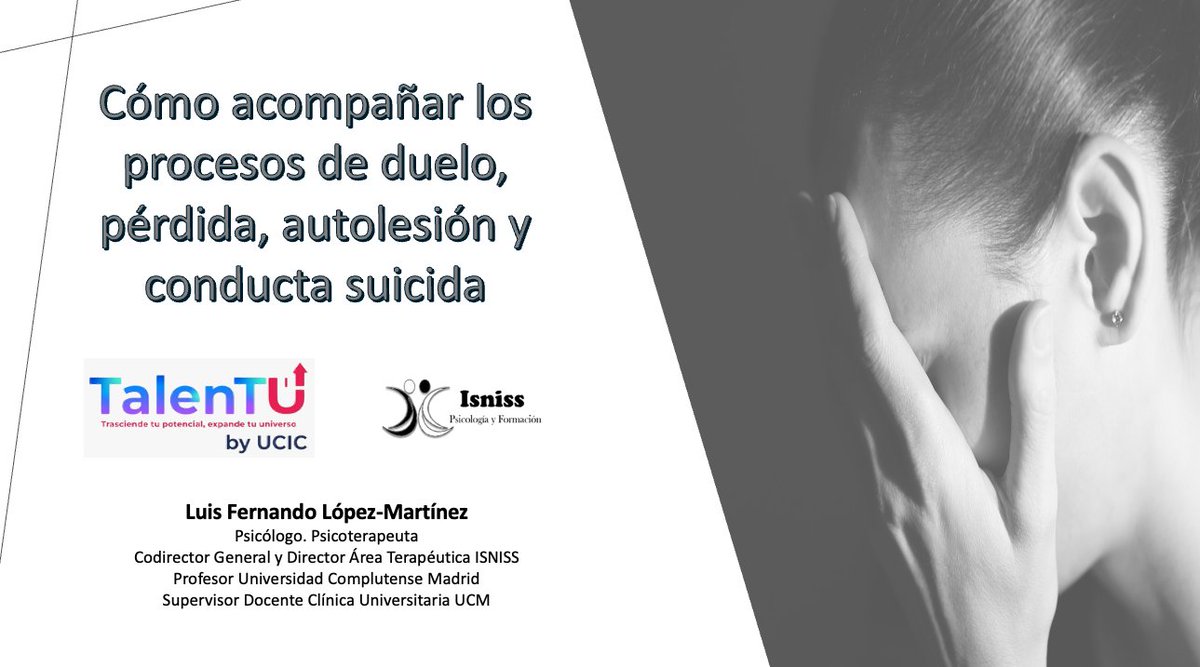 Comenzamos en México un nuevo itinerario formativo internacional.

Bajo el título “Cómo acompañar los procesos de duelo, pérdida, autolesión y conducta suicida”, esta formación está orientada a profesionales del ámbito clínico, educativo y comunitario.