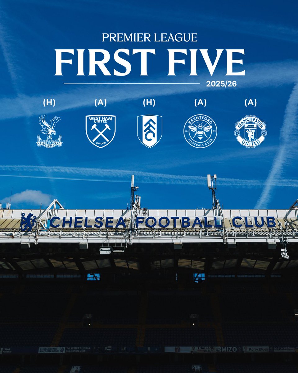 OderaMartin's tweet photo. Three London Derbies in the Opening Fixtures of the 2025/26 @premierleague season. 

Which of the 1st 5 Fixtures are @ChelseaKenya1 fans looking forward to. WWWWW or there will be shocks? 

#ItsOurWayOfLife
#NiSiSiKwaSiSi
#2025/26
#PL https://t.co/nHsf15G7j2