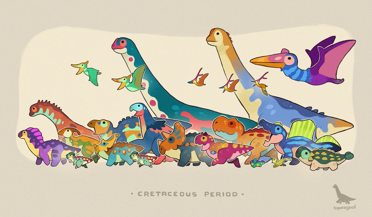 my new Cretaceous era print~

#paleoart #dinosaur
#dino #cretaceous