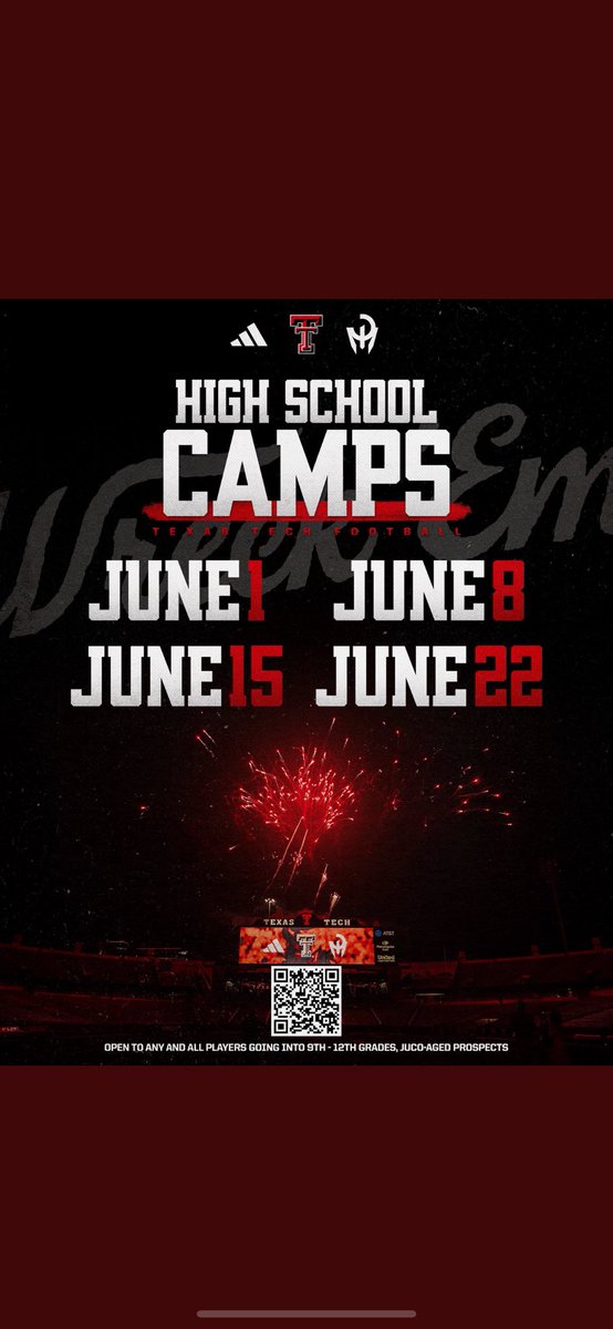 I will be at Texas Tech today!! Excited to compete! <a href="/coachj_reynolds/">Josh Reynolds</a> <a href="/CoachZFitch/">Zarnell Fitch</a> <a href="/ClayMcGuireTTU/">Clay McGuire</a> <a href="/jkbtjc_53/">James Blanchard 🌵</a> <a href="/undrabigbabydra/">Undra Hendrix II</a> <a href="/JVNYLFILMS/">JVNYL FILMS</a> <a href="/T_Law316/">T-Law</a> <a href="/JoeyMcGuireTTU/">Joey McGuire 🌵</a> <a href="/iwp4short/">Wesley Harwell🌵</a> <a href="/CoachTMcCormick/">Tanner McCormick</a>