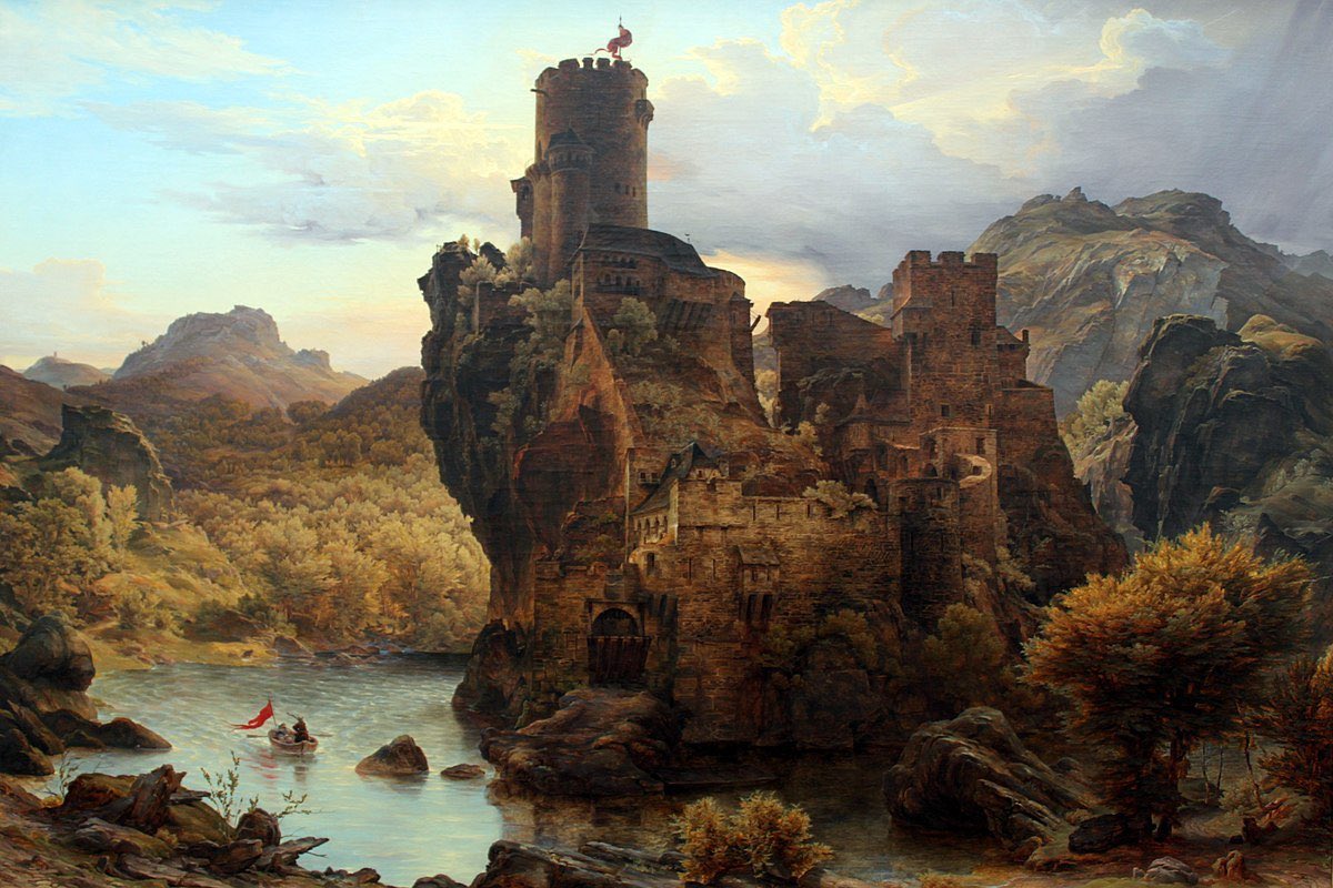 Knight's Castle by Karl Friedrich Lessing, 1828.