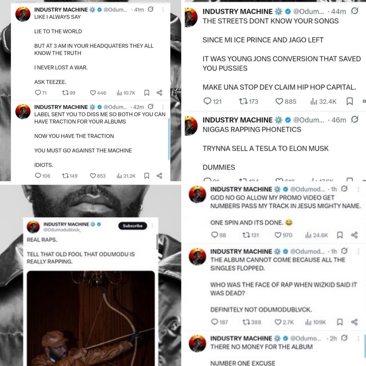 SupaFuseHQ's tweet image. AQ new rap single ft. Blaqbonez 'Who's Really Rapping' causes an uproar between Odumodu Blvck and Blaqbonez
.
#supafuse #lagos #odumodublvck #od #odumodu #odumodublack #odumodublvack #bigkala #kala #snippet #newmusic #newmusicalert #explorepage✨ #explorepage #explore