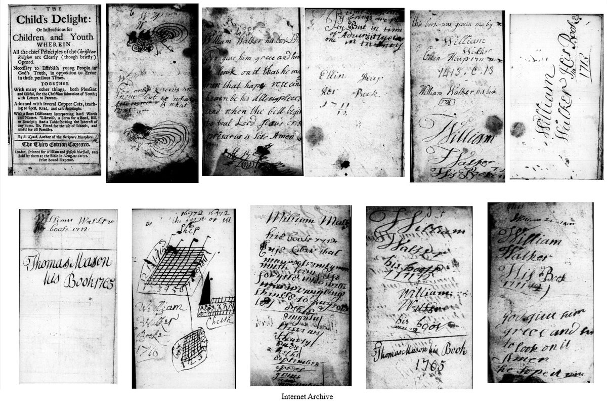 SueCooperBridge's tweet image. #HistoryBits📜#Stuart⛪️#instruction.
I believe this book belonged to William Walker!😀
‘The child's delight: or instructions for children and youth... By B. Keach.1704.’
The book was by Baptist minister & author, #BenjaminKeach (1640-1704) & was published the year of his death