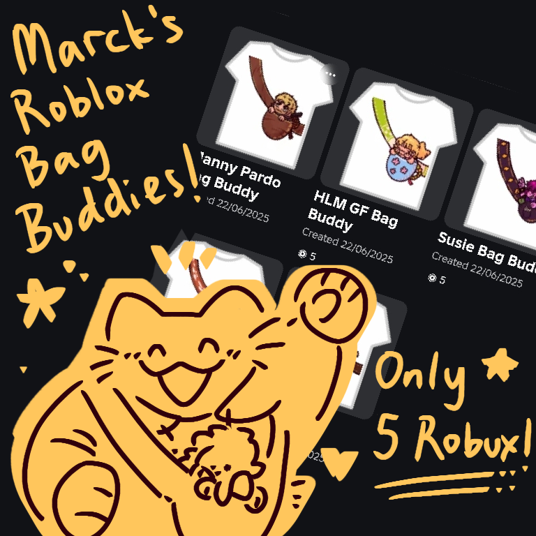 Moronic_Mars's tweet image. Thread for the t-shirt bag buddies I made so it's easier to find! 🧵