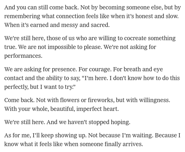 shovas (@shovas) on Twitter photo <a href="/PaulVanderKlay/">Paul Vander Klay</a> "And you can still come back."
It feels like there's a misunderstanding of what's really happening with men
Men are in the wilderness, finding their way to a new promised land
Men aren't coming back, they're creating something new, and good women are coming along <a href="/PaulVanderKlay/">Paul Vander Klay</a> "And you can still come back."
It feels like there's a misunderstanding of what's really happening with men
Men are in the wilderness, finding their way to a new promised land
Men aren't coming back, they're creating something new, and good women are coming along