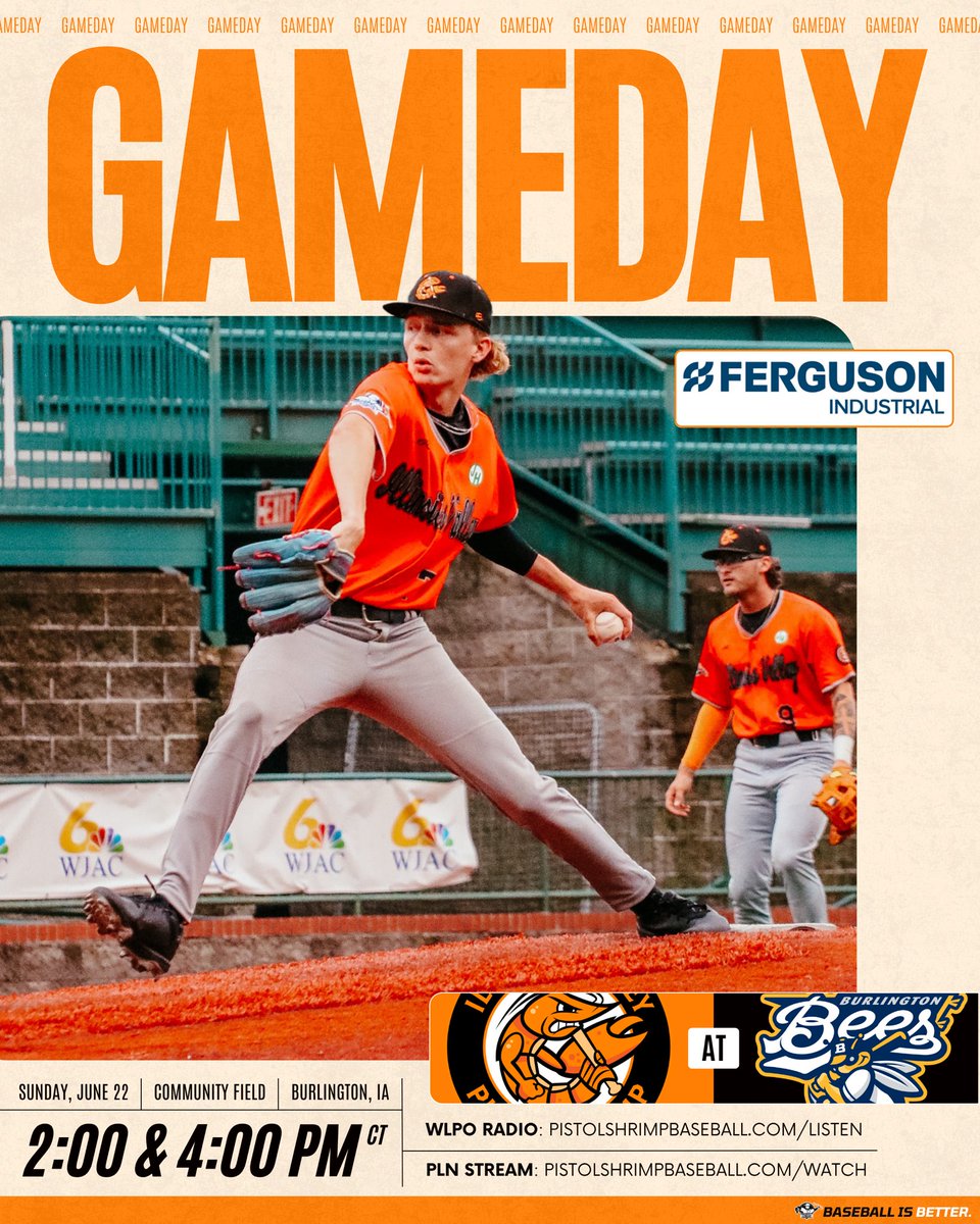 Buzzing to Iowa for Two! #FearTheClaw

🏟️ Community Field
📍 Burlington, Iowa
🆚 Burlington Bees
⏰ 2:00 &amp; 4:00 PM

presented by Ferguson!