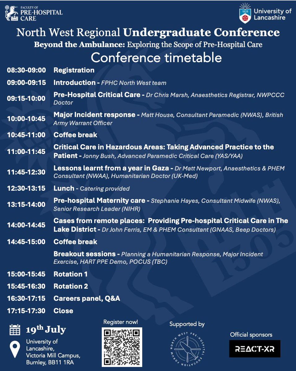 North West Pre-hospital Education Forum (@nw_phef) on Twitter photo We’re very proud to be supporting this amazing conference being hosted by the <a href="/FPHCEd/">prehospitalcare</a> North West Regional group on July 19th. Tickets are still available to hear from this incredible line up! tinyurl.com/3vnrffpw We’re very proud to be supporting this amazing conference being hosted by the <a href="/FPHCEd/">prehospitalcare</a> North West Regional group on July 19th. Tickets are still available to hear from this incredible line up! tinyurl.com/3vnrffpw