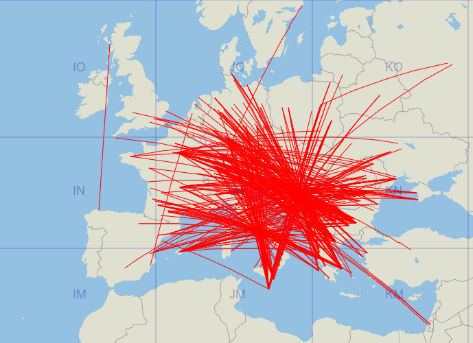 The animated maps of the 2m Sporadic-E event in Europe on June 21st are available at dxmaps.com/esmaps.html

Now non-animated maps are also available at dxmaps.com/esmapsf.html

#SporadicE #vhf #2mband #144Mhz