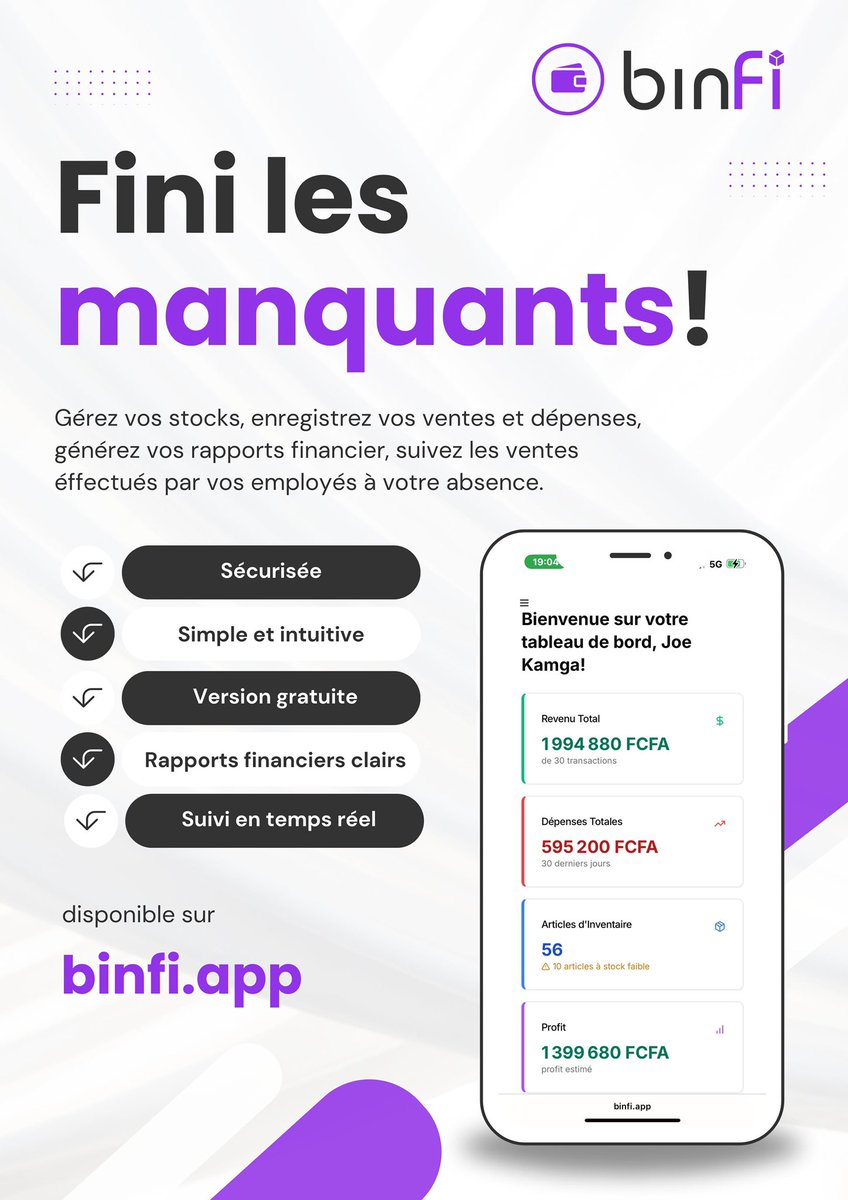binFi - inventory and finance management tweet media