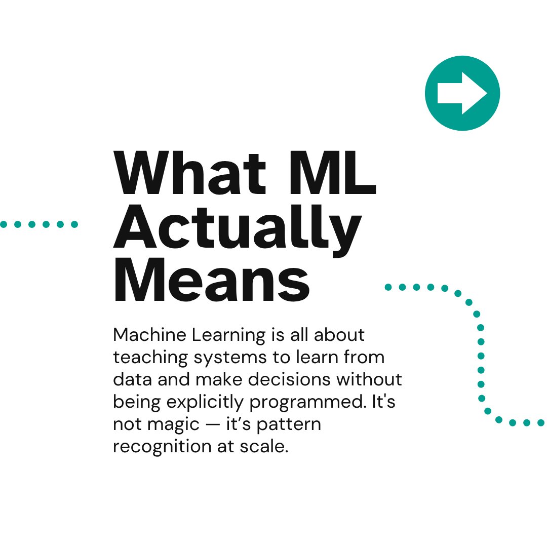 Gird_Lab's tweet image. Machine learning isn&apos;t just hype — it’s helping businesses predict, recommend, and automate every day.

In this post:
🔹 What ML really is
🔹 Where it works best
🔹 How to start without overbuilding
👉Make ML work for you.
#MachineLearning #AI #MLforBusiness #Girdlab #DataScience