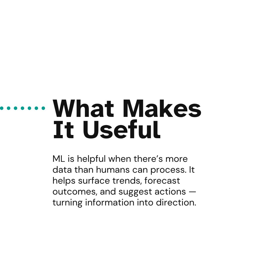 Gird_Lab's tweet image. Machine learning isn&apos;t just hype — it’s helping businesses predict, recommend, and automate every day.

In this post:
🔹 What ML really is
🔹 Where it works best
🔹 How to start without overbuilding
👉Make ML work for you.
#MachineLearning #AI #MLforBusiness #Girdlab #DataScience