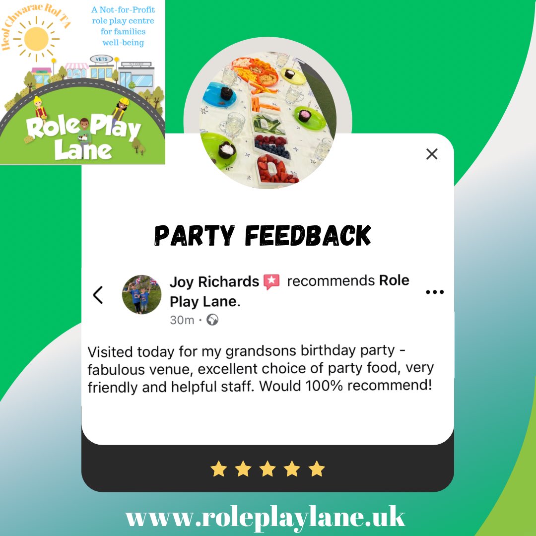 What a fun-filled weekend of parties! 🥳

Huge thanks to Joy for the lovely feedback ❤️

We work hard to make every party special – your kind words mean the world! 💫

#RolePlayLane #KidsParties #ALNParty #RCT #SouthWales #NotForProfit #RolePlayVillage