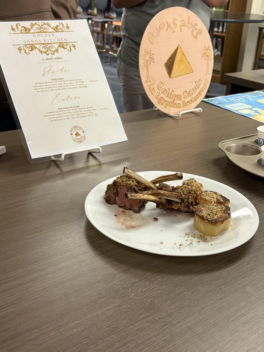LCSDSTEAMatMRM's tweet photo. Restaurant Wars concluded this week; a true culinary experience! Teams experienced the reality of small business. Judges were treated to traditional dishes from around the world. Our Greek group so aptly captured with their restaurant name; “to fagito einai zoi” (Food is Life!) https://t.co/RITI1lCYvF