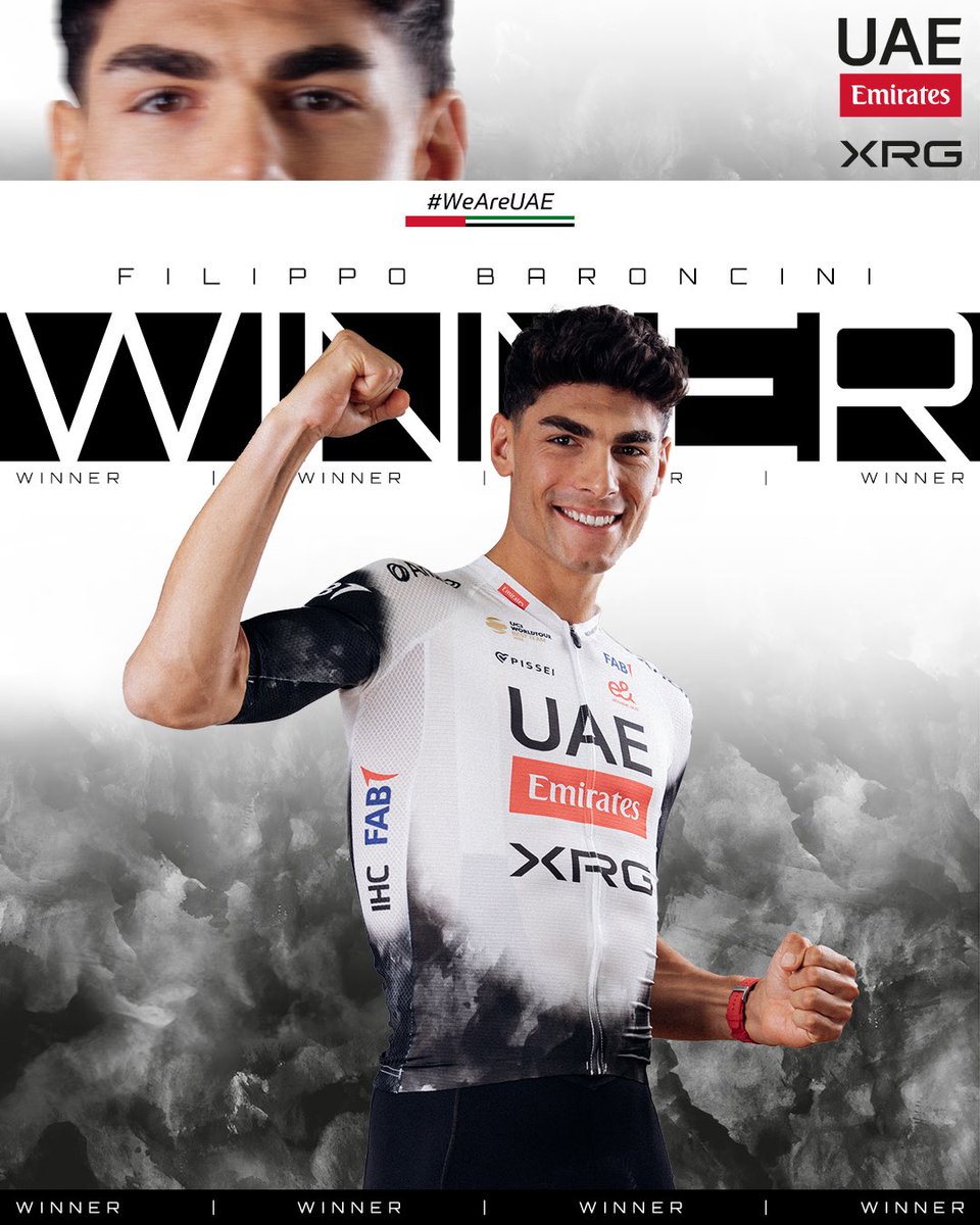 @UAE-TeamEmirates (@teamemiratesuae) on Twitter photo 💜🥇 <a href="/Filobaroncini/">Filippo Baroncini</a> wins the #BaloiseBelgiumTour!
Finishing safely inside the bunch on the fifth and final stage, Filippo takes the second victory of his career and the first GC win 🏆
Incredible job this week! Complimenti, Pippo! 🙌🏻 #WeAreUAE 💜🥇 <a href="/Filobaroncini/">Filippo Baroncini</a> wins the #BaloiseBelgiumTour!
Finishing safely inside the bunch on the fifth and final stage, Filippo takes the second victory of his career and the first GC win 🏆
Incredible job this week! Complimenti, Pippo! 🙌🏻 #WeAreUAE
